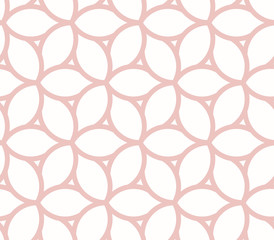 Fototapeta premium Seamless pink ornament. Modern geometric pattern with repeating elements