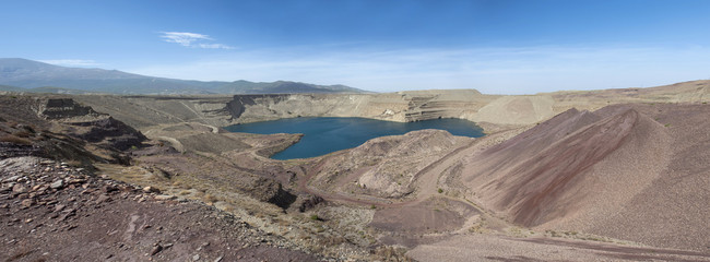 Open-cast mine, panoramic view
