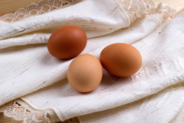Eggs wrapped in cloth 