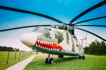 Fototapeta na wymiar Russian Soviet multi-purpose transport helicopter