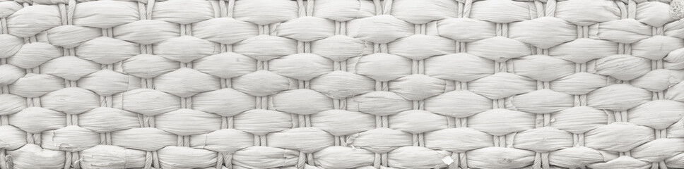 Texture of a white wicker basket