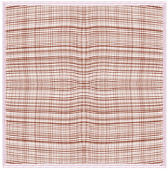 Weave grunge striped and checkered serviette in brown, beige colors with fringe