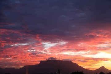 Table mountain sunset