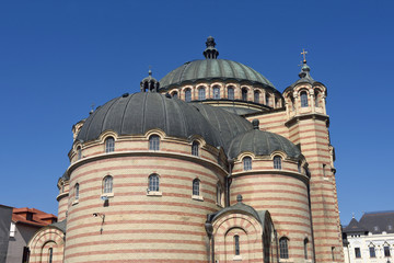 Fototapeta premium Orthodox cathedral in Sibiu, Transylvania, Romania,