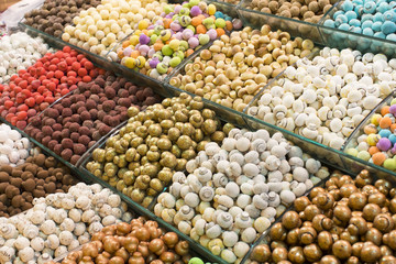 Sweets and spices on the Egyptian bazaar in Istanbul 