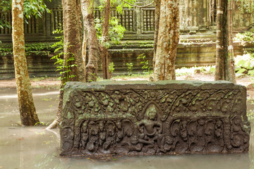 Beng Mealea, ancient temple ruins in the jungle, Siem Reap, Cambodia.