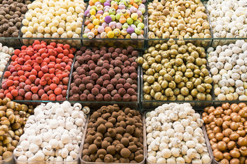 Sweets and spices on the Egyptian bazaar in Istanbul 