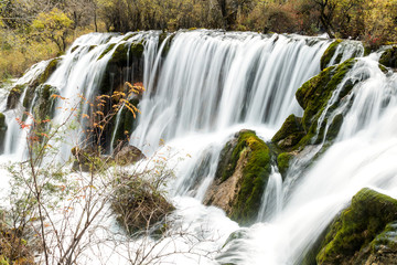 Shuzheng Waterfall Jiuzhaijou national park, SiChuan, China (UNESCO World Heritage Site and a World Biosphere Reserve)