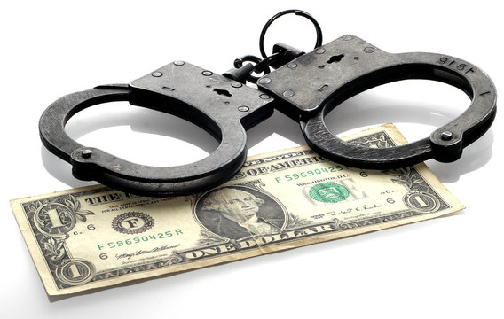Handcuffs and one dollar