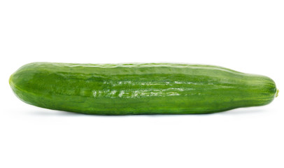 Green cucumber isolated on white background