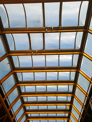 Building glass roof detail