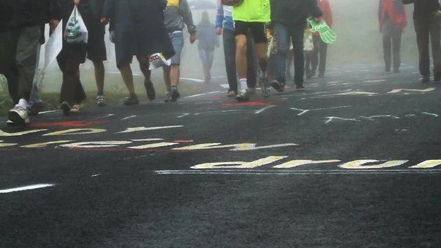 personne qui marchent sur la route 