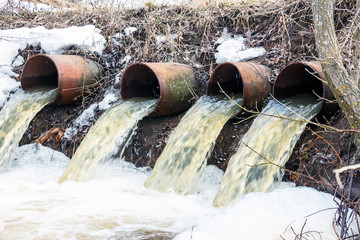 Rapid Water flows from large pipes 6