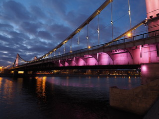 Fototapeta na wymiar Pink Russian Bridge 