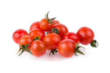 Fresh tomatoes Healthy food concept. on white background