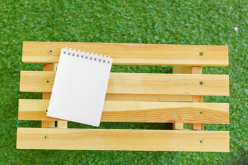 Notepad on Wood