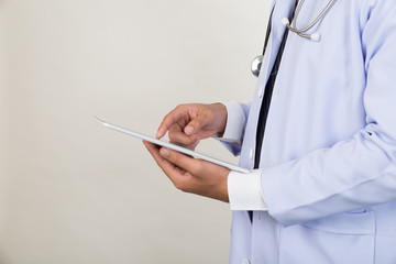 Medicine doctor working with modern tablet computer - Medical technology concept.