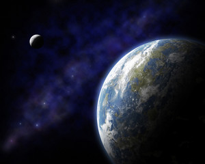 Planet on the edge of Nebula