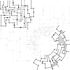 Background of the technical circuit. Vector illustration.