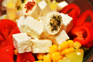 mixed salad with feta