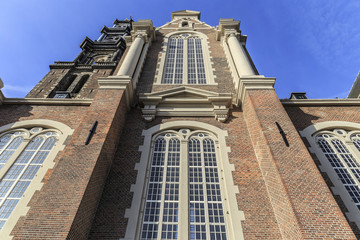 Exterior of Westerkerk church in Amsterdam, Netherlands