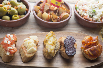 Tapas typical food in Spain