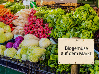 Biogem&uuml;se auf dem Markt