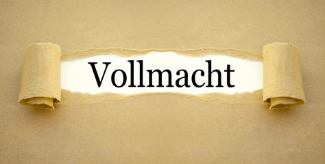 Vollmacht Bevollmächtigung