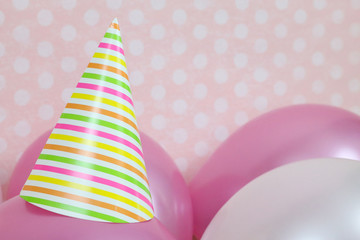 Birthday Hat and Balloons