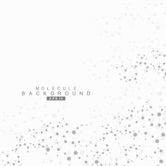 Structure molecule and communication. Dna, atom, neurons. Scientific concept for your design. Connected lines with dots. Medical, technology, chemistry, science background. Vector illustration.