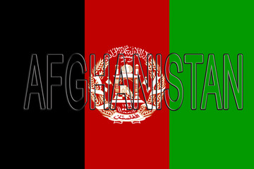 Flag of Afghanistan Word - 144886139