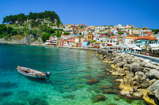 Greece Parga Epirus tourist resort by the ionian sea