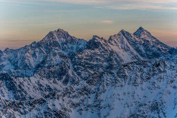 Wschód słońca na Kozim Wierchu,Tatry ,Polska