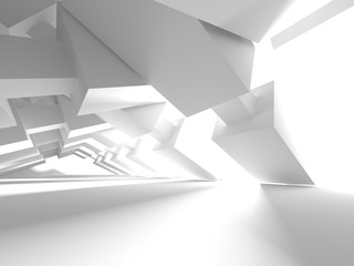Futuristic White Architecture Design Background