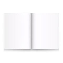 Book journal open on a white background. Vector illustration