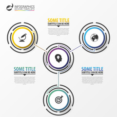 Infographics design template. Business concept with 3 steps