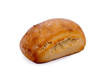 Bread product isolated on white