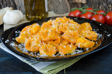 Tortellini in a tomato sauce