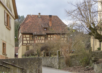 Fototapeta na wymiar Unterregenbach in Hohenlohe