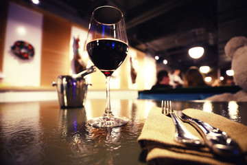dinner with wine table decoration