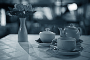 Serving tea ceremony