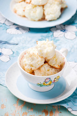 Coconut cookies.style rustic