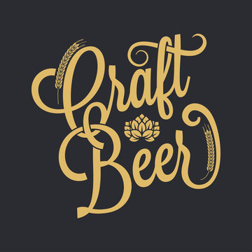 beer vintage lettering background