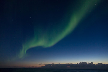 Aurora Borealis over the Barent Sea