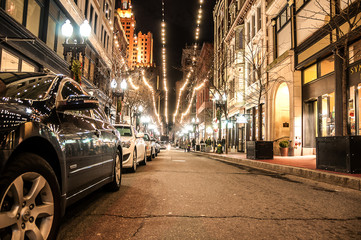 Downtown Providence Rhode Island at Christmas