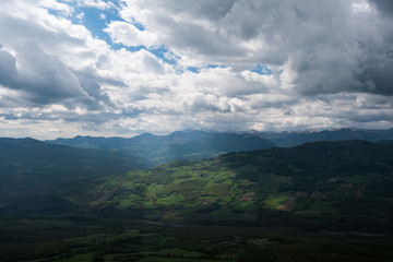 Panorama collinare in Appennino