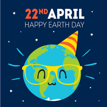 vector earth day 22 april greeting card