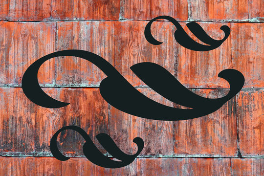 Metall-Textur mit Figuren und Formen
