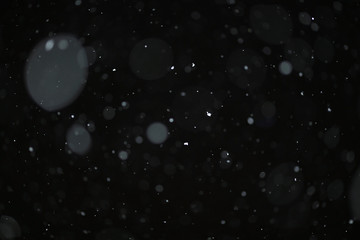 snow on a black background texture overlay bokeh highlights