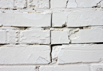 Texture of white brickwork